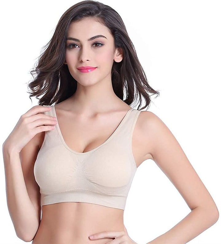 Ahh bra - Comfort bra without underwire Beige - Slim and lift - Shapewear | Fashiongirl
