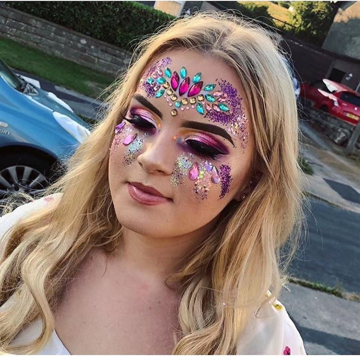 Face Jewels - Face jewellery with rhinestones/diamonds (YT - 70) - | Fashiongirl