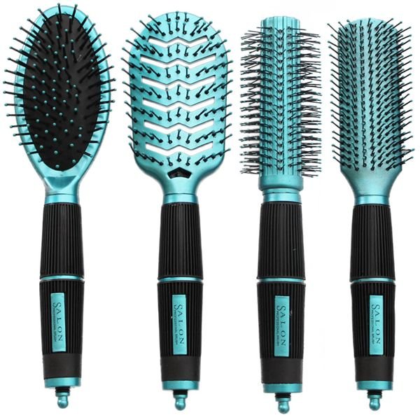 Hair brush set turquoise blue edition - Salon Professional - Perfect gift idea - Hair Styling tool | Fashiongirl