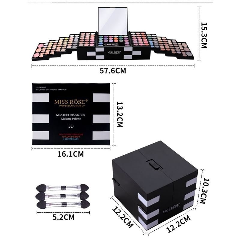 Miss Rose Blockbuster 3D Makeup Eyebrow Palette Kit - 148 colours - | Fashiongirl