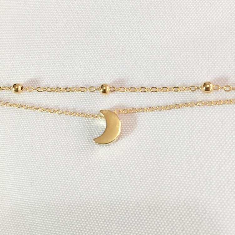 Moon ankle chain - | Fashiongirl