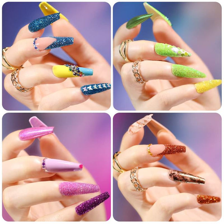 Nail Decoration / Nail Decoration Kit for manicure with pearls, sequins, glitter & diamonds - 48 bottles - | Fashiongirl