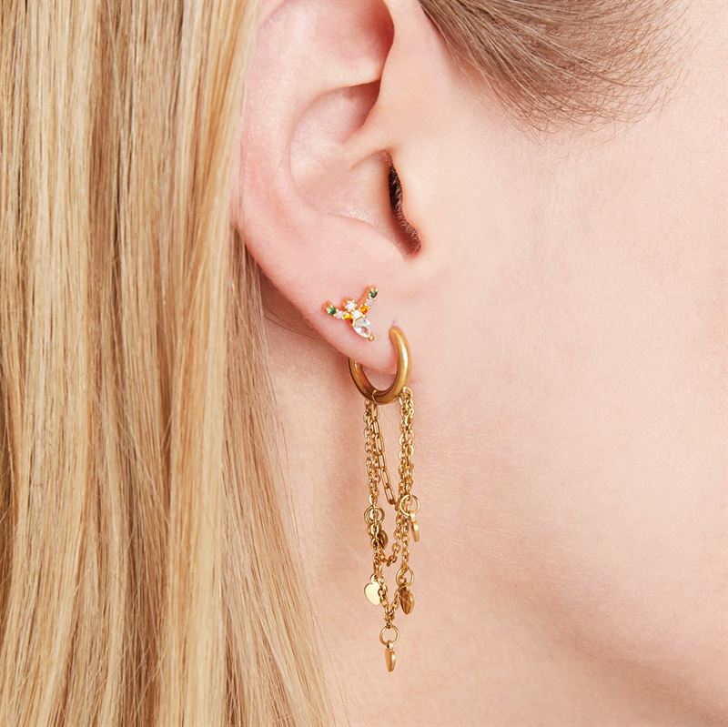 SOHO Heart Hoop Earrings - Gold - | Fashiongirl