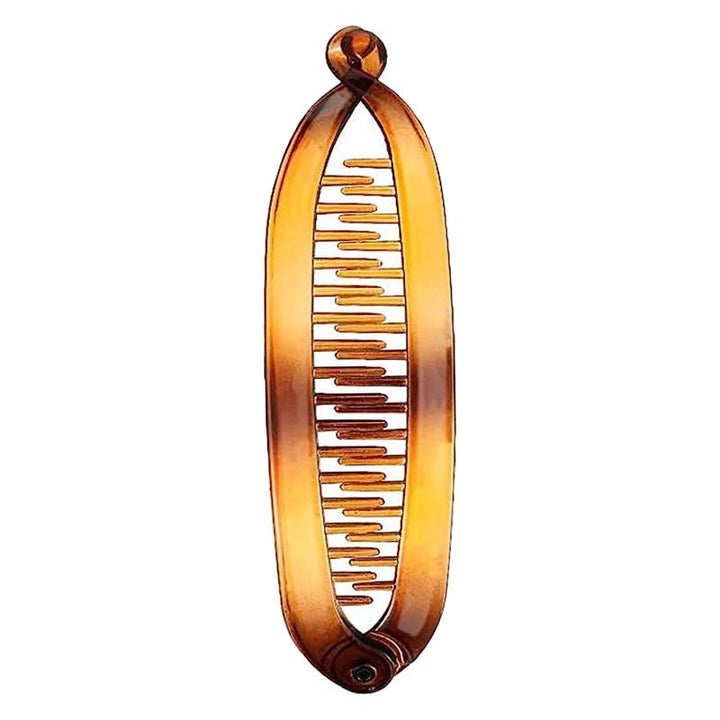 SOHO Slim Banana Hair Clip - Brown - | Fashiongirl