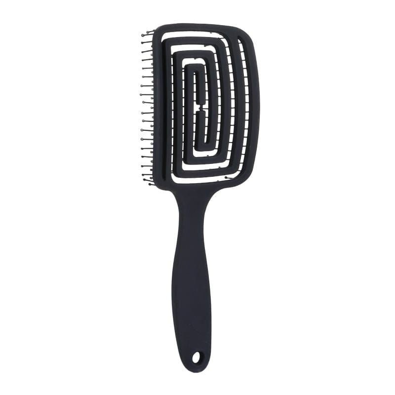 TBC Detangling Hair Brush - Wet & Dry Hollow Brush - Black - Hair Styling tool