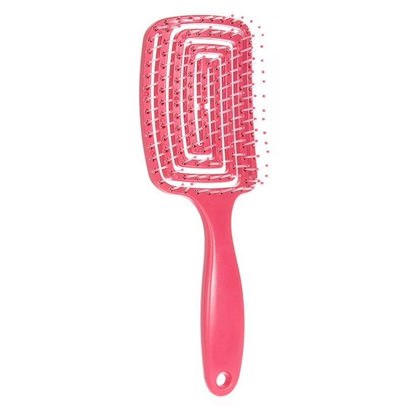TBC Detangling Hair Brush - Wet & Dry Hollow Brush - Pink - Hair Styling tool