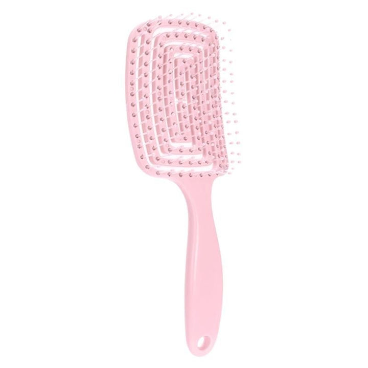 TBC Detangling Hair Brush - Wet & Dry Hollow Brush - Pink - Hair Styling tool