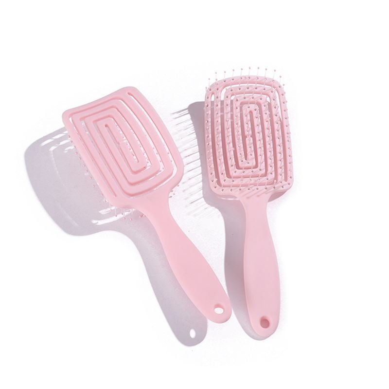 TBC Detangling Hair Brush - Wet & Dry Hollow Brush - Pink - Hair Styling tool