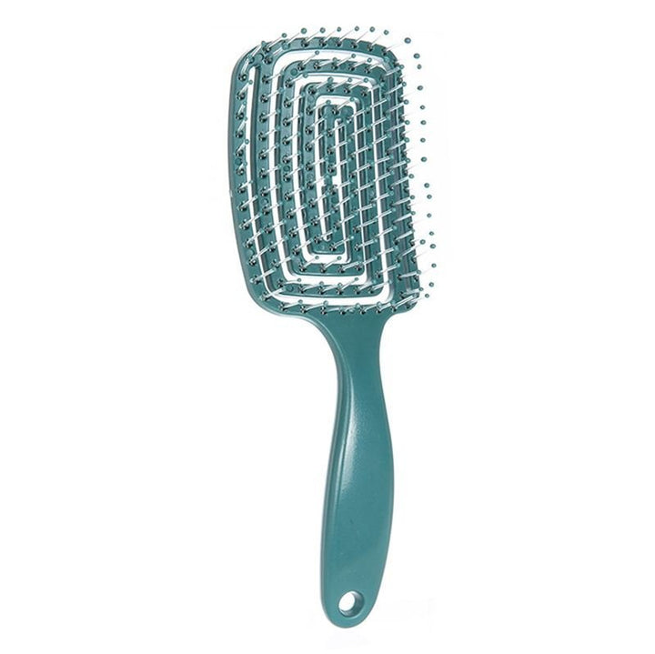 TBC Detangling Hair Brush - Wet & Dry Hollow Brush - Turquoise - Hair Styling tool