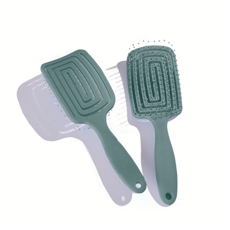 TBC Detangling Hair Brush - Wet & Dry Hollow Brush - Turquoise - Hair Styling tool