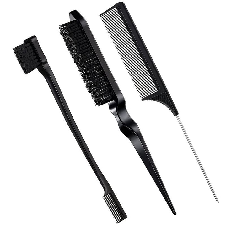 TBC Dual Edge Comb and Brush - 3 sets (Hair brush and comb) - Hair Styling tool