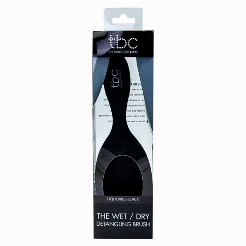 TBC The Wet & Dry Brush Detangler Hair Brush - Black - Hair Styling tool