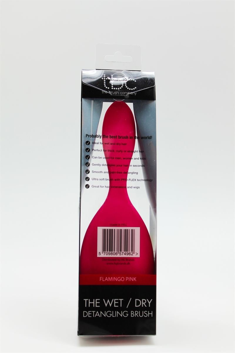 TBC The Wet & Dry Brush Detangler Hair Brush - Flamingo Pink - Hair Styling tool