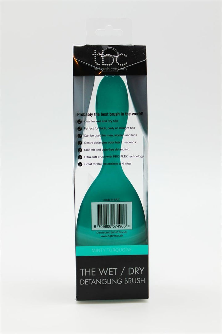 TBC The Wet & Dry Brush Detangler Hair Brush - Minty Turquoise - Hair Styling tool
