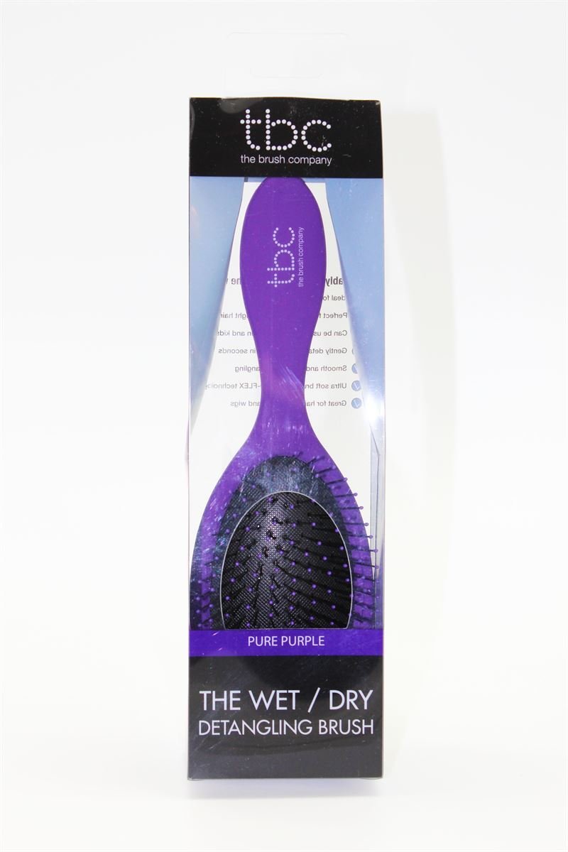 TBC The Wet & Dry Brush Detangler Hair Brush - Purple Pure Purple - Hair Styling tool