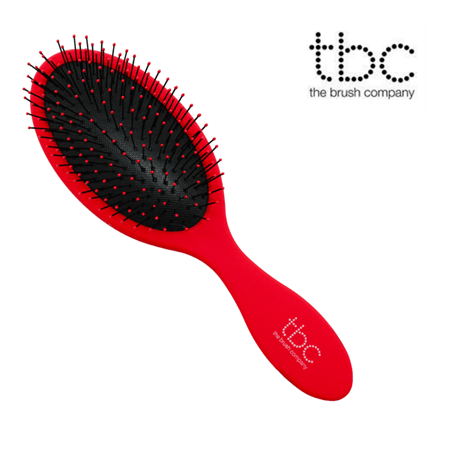 TBC The Wet & Dry Brush Detangler Hair Brush - Strawberry Red - Hair Styling tool