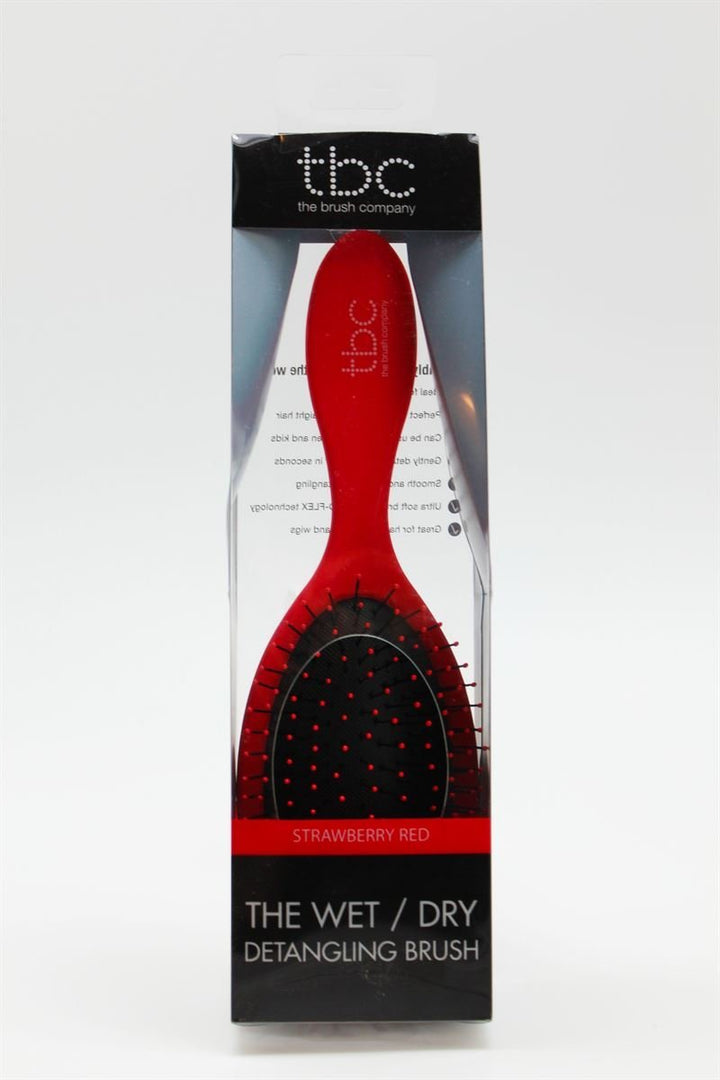 TBC The Wet & Dry Brush Detangler Hair Brush - Strawberry Red - Hair Styling tool