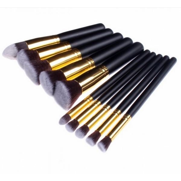 Technique PRO Makeup Brushes, Gold edition - 10 pcs -