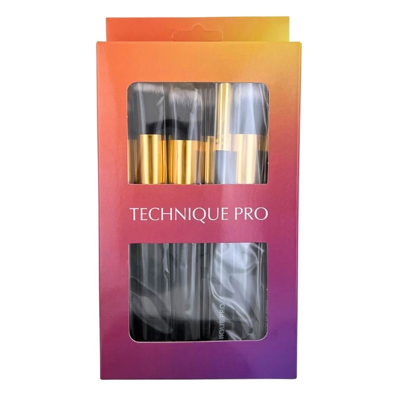 Technique PRO Makeup Brushes, Gold edition - 10 pcs -