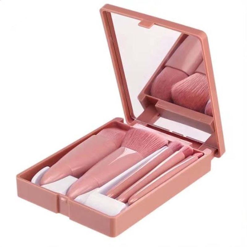 Technique PRO Travel Makeup Brush Set with 5 Brushes and Mirror - | Fashiongirl