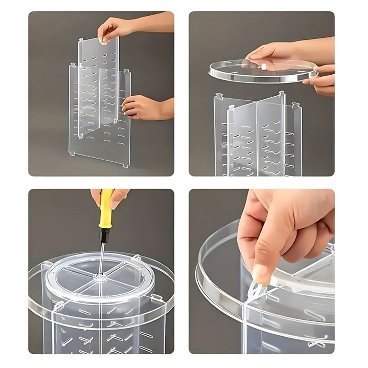 UNIQ 360º drehbarer Kosmetik-Organizer - Klar / Transparent