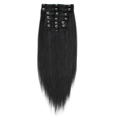 7set artificial fibre hair - Hair extensions Black #1 - Fashiongirl