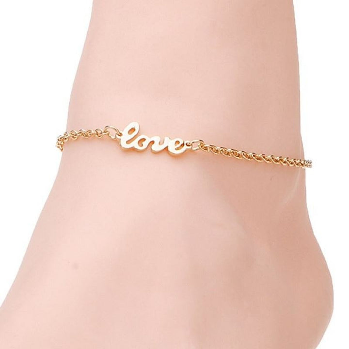 Ankle chain Love - Fashiongirl