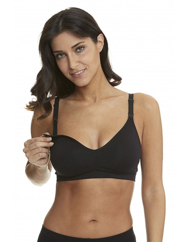 AVA Comfort Underwired Nursing Bra - Black - Fashiongirl