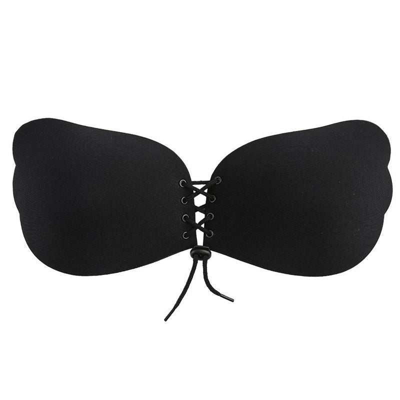 Ava Lift Up Strapless Self - fitting bra with laces - Black - Fashiongirl