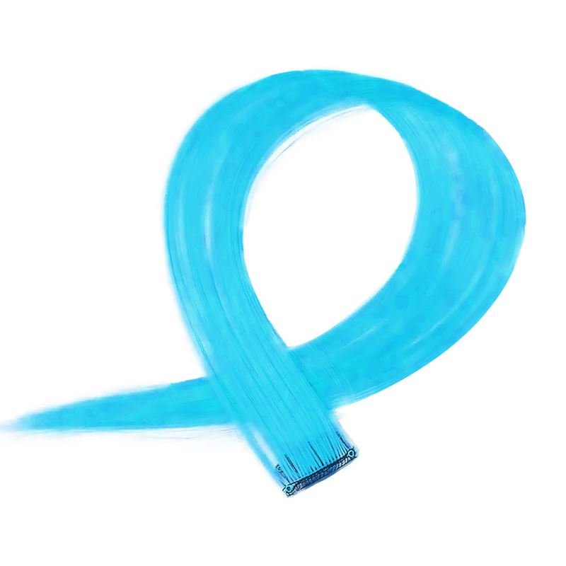 Blue, 50 cm - Crazy Colour Clip On - Fashiongirl