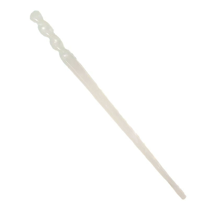 Chris Rubin Jade Hair Stick - White Marble - | Fashiongirl