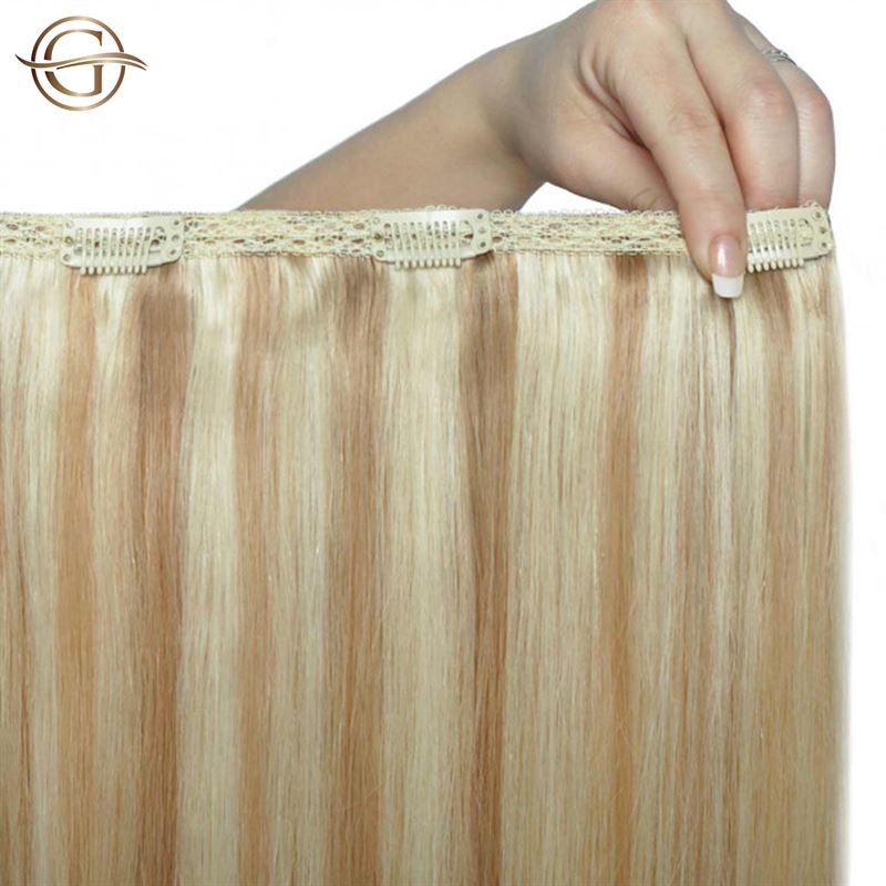 Clip on hair extensions #27/613 Lace mix - 7 sets - 50 cm | Gold24 - Fashiongirl