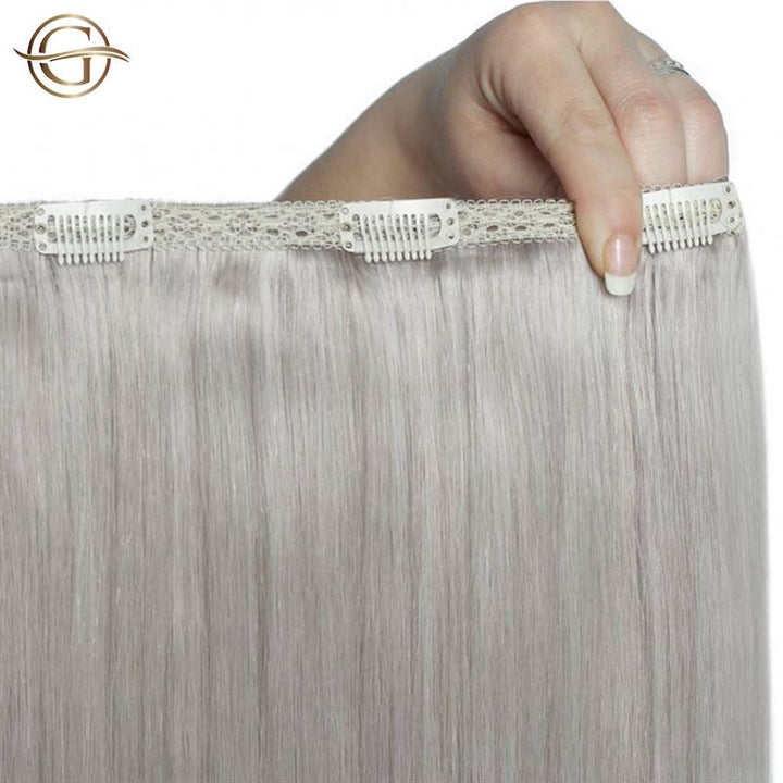 Clip on hair extensions #88A Grey - 7 sets - 60 cm | Gold24 - Fashiongirl