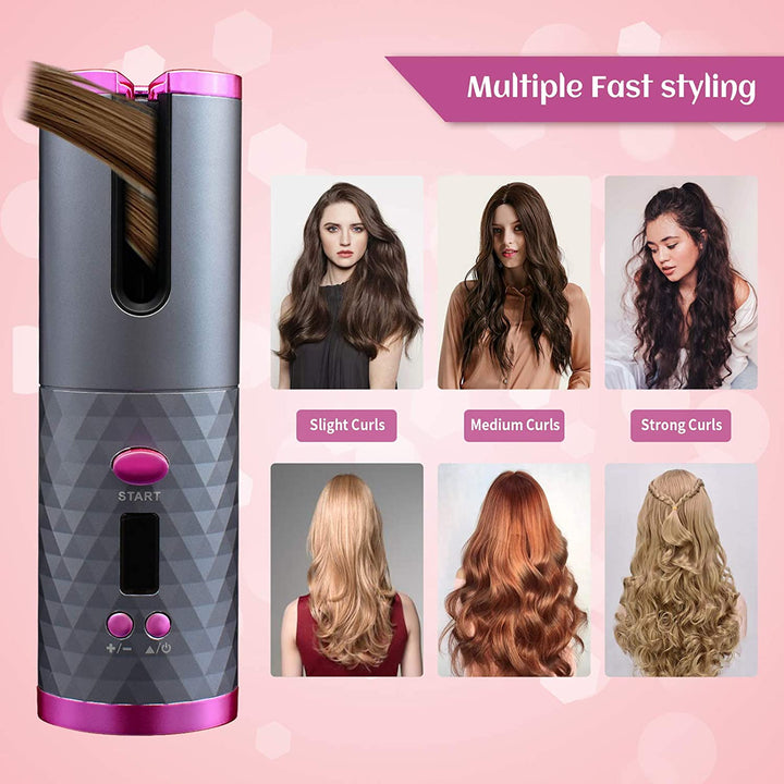 Cordless Curling Iron - Cordless Automatic Hair Curler - Fashiongirl