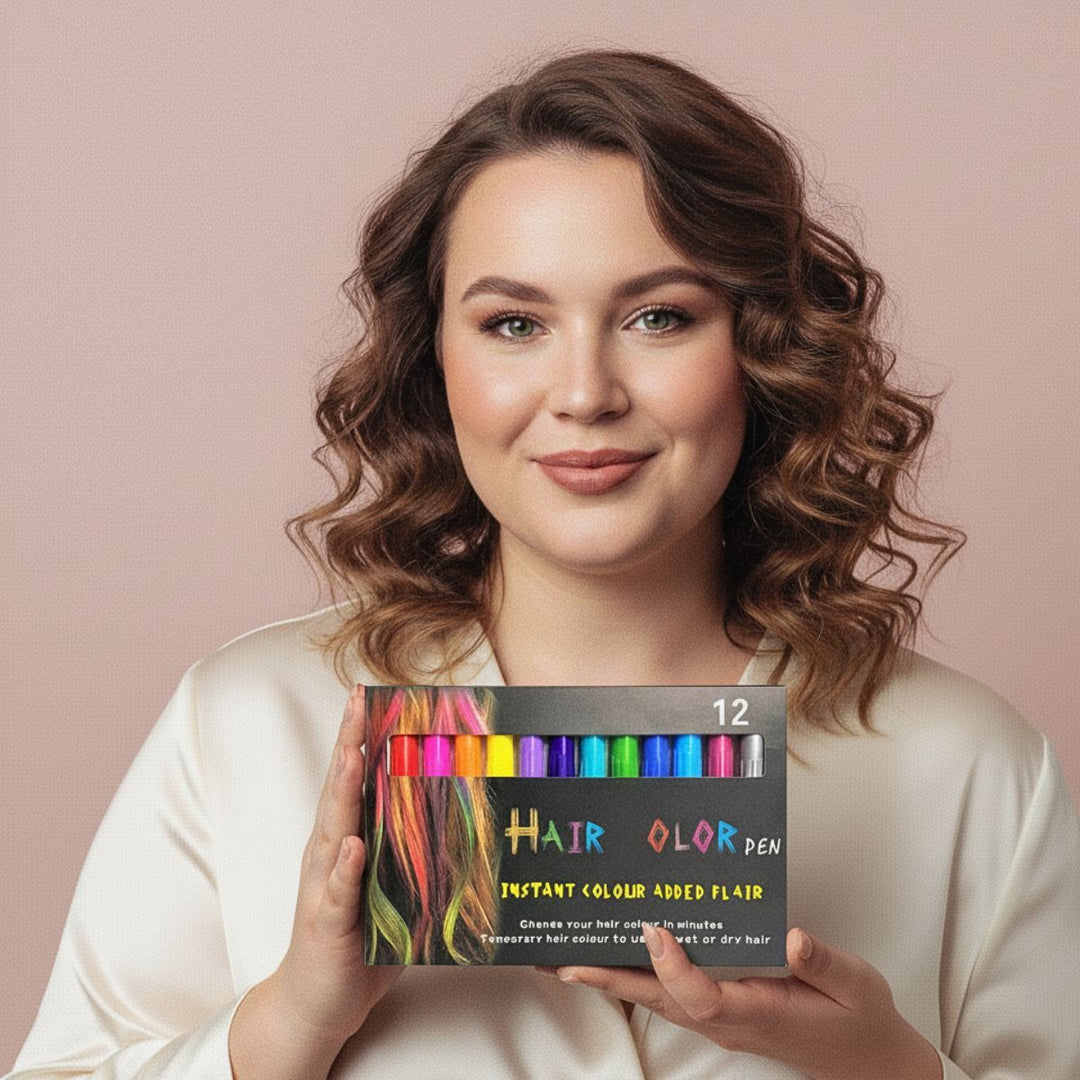 Haar-Kreide - Farb-Stifte - 12 Farben