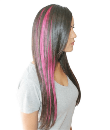 Pink, 50 cm - Crazy Colour Clip On - Fashiongirl