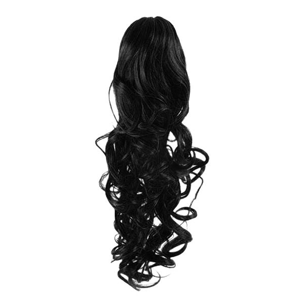 Pony tail Fibre extensions Curly black 1# - | Fashiongirl