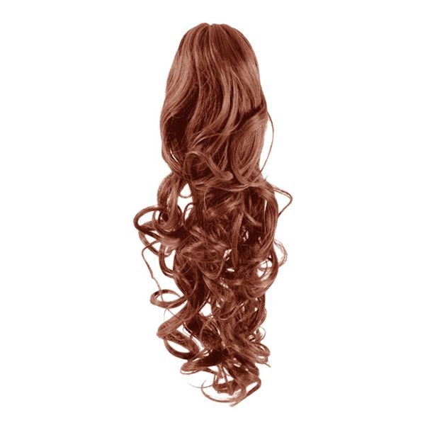 Pony tail fibre extensions Curly red 33# - | Fashiongirl