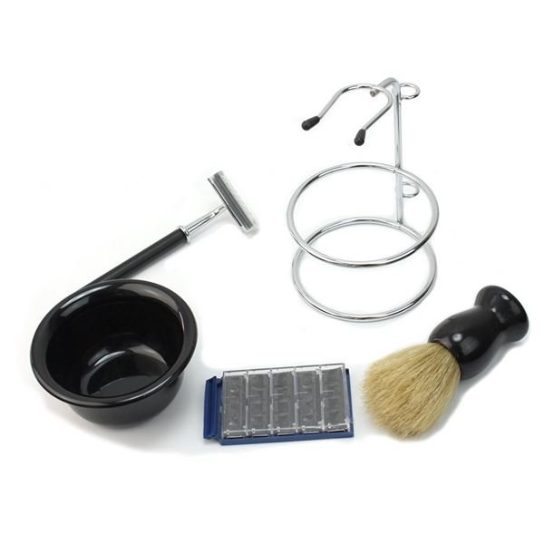 Shaving kit for men w/ Shaver, Brush and Bowl - Fashiongirl