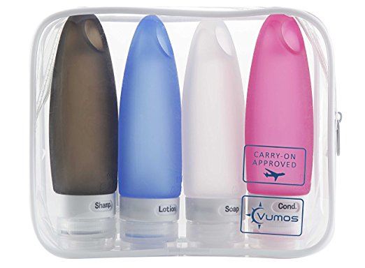 Silicone Travel Bottles - set of reusable tubes (4 x 90ml) - Fashiongirl