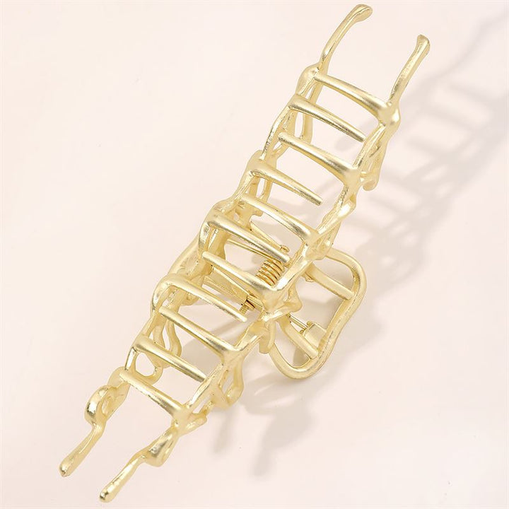 SOHO Asli Metal Hair Claw - Silver - Hair Accessories