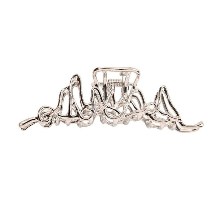SOHO Asli Metal Hair Claw - Silver - Hair Accessories