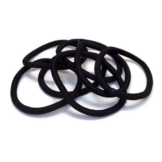 SOHO Black Soft Hair elastics - 5 pcs - Hair Accessories | Fashiongirl