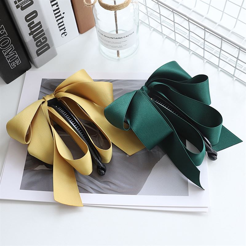 SOHO Bona Bow Banana Hair Clip - Dark Green - Hair Accessories | Fashiongirl