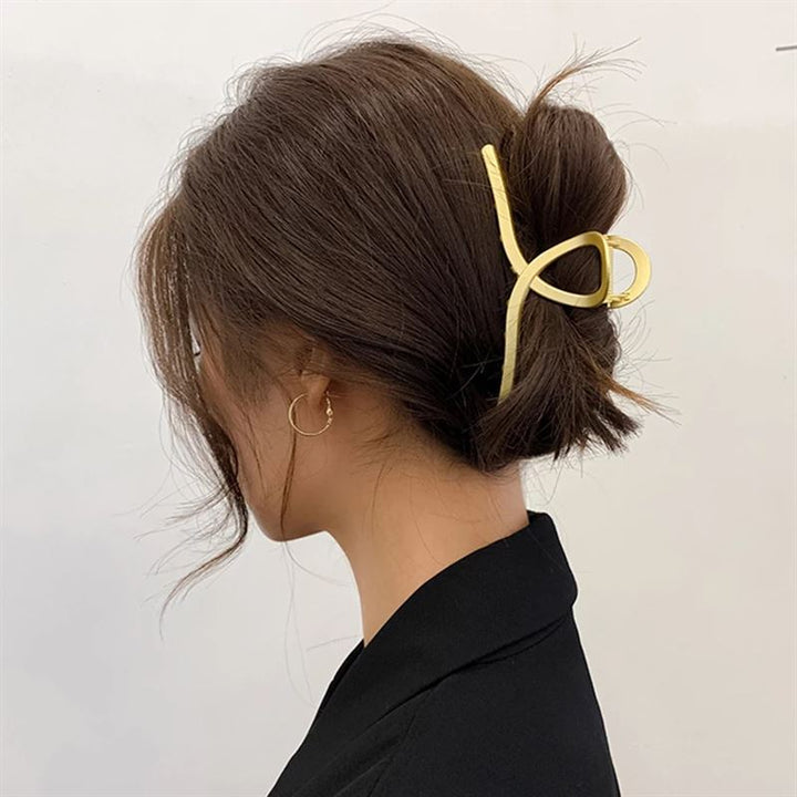 SOHO Iva Metal Hair Claw - Black - Hair Accessories