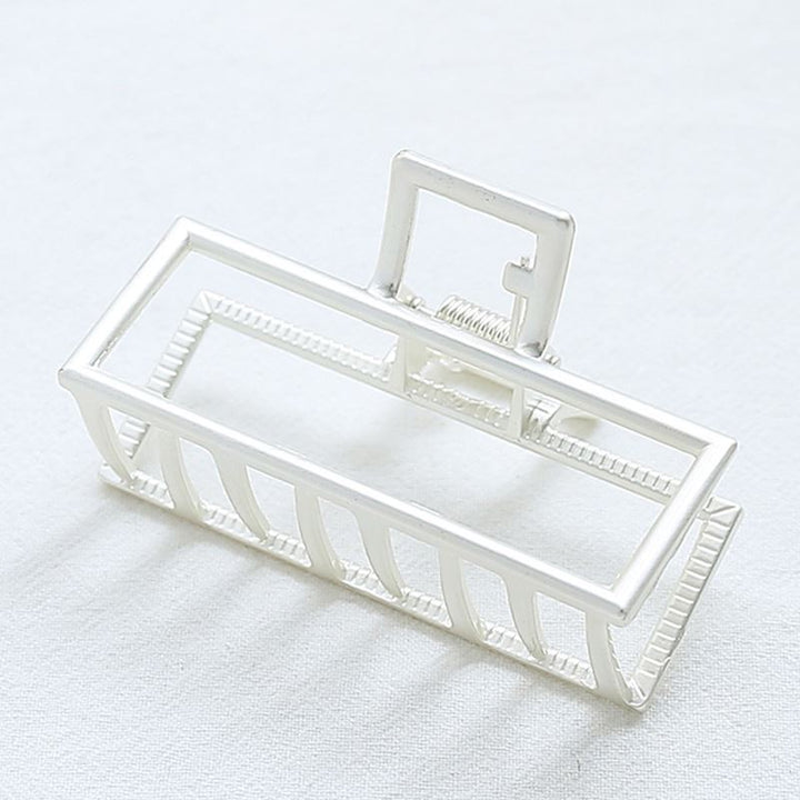 SOHO Kai Small Metal Hair Claw - Matte Silver - Hair Accessories