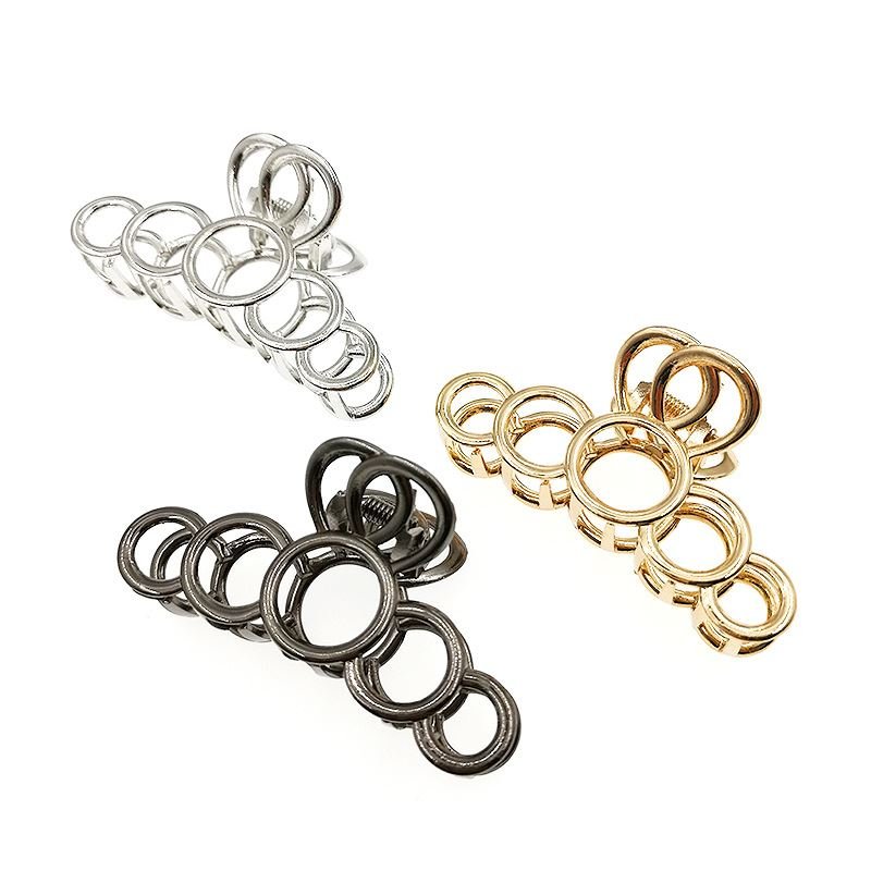 SOHO Metal Hair Claw - Silver - Hair Accessories