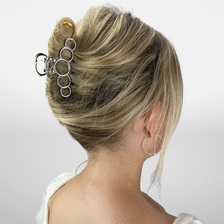 SOHO Metal Hair Claw - Silver - Hair Accessories