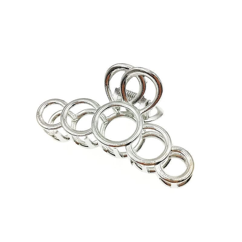 SOHO Metal Hair Claw - Silver - Hair Accessories