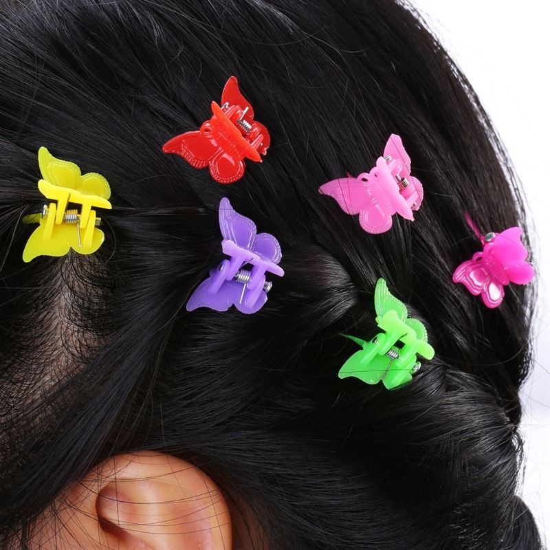 SOHO Mini Butterfly Hair Claws / Hair Decorations - 50 pcs Butterfly Hair Claws Multicolour - Hair Accessories
